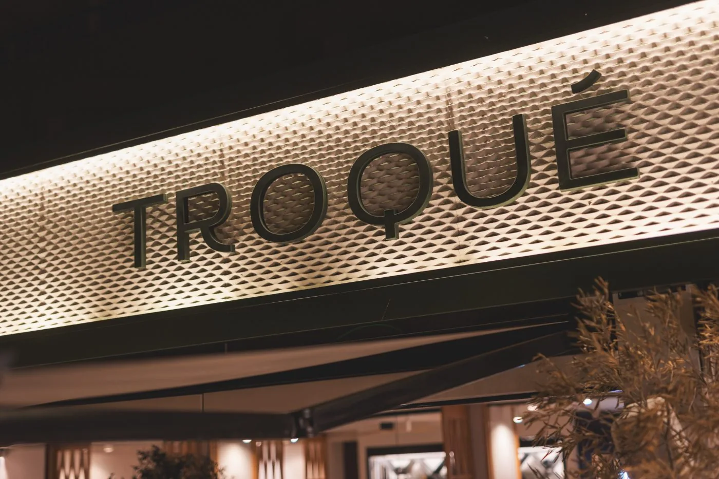 Troqué restaurant sign, Costa Adeje